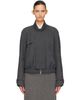 Victoria Beckham Victoria Beckham Gray Scarf Bomber Jacket - 1