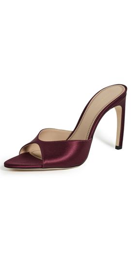 Victoria Beckham Victoria Beckham Harlow Open Toe Stiletto Mules 100 Burgundy
