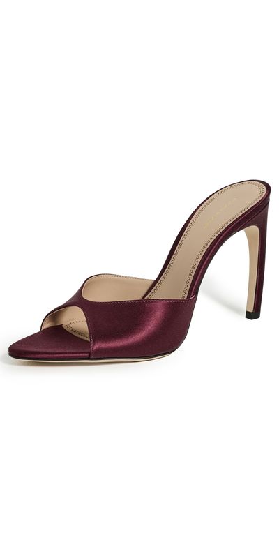 Victoria Beckham Victoria Beckham Harlow Open Toe Stiletto Mules 100 Burgundy