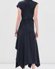 Victoria Beckham Victoria Beckham High Neck Draped Midi Dress Midnight - 3