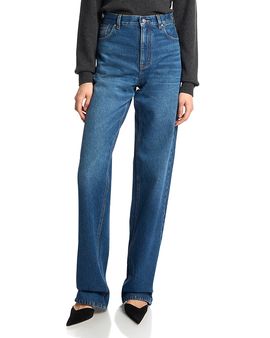 Victoria Beckham Victoria Beckham High Waist Jeans in Mid Blue Wash