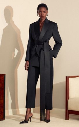 Victoria Beckham Victoria Beckham HighRise StraightLeg Wool Trousers