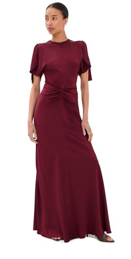 Victoria Beckham Victoria Beckham Isabella Gown Burgundy
