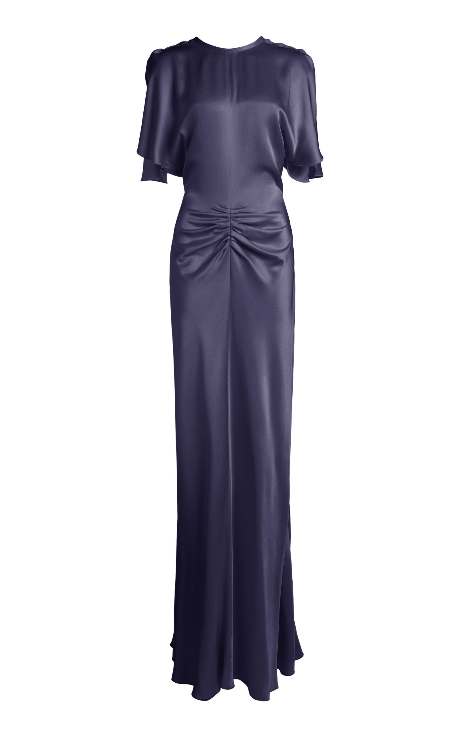 Victoria Beckham Victoria Beckham Isabella Ruched Gown Dark Grey UK 4