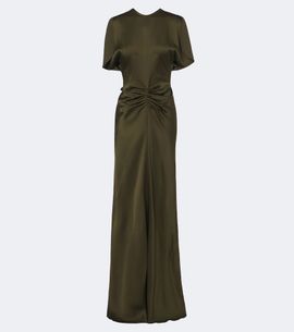 Victoria Beckham Victoria Beckham Isabella ruched satin gown