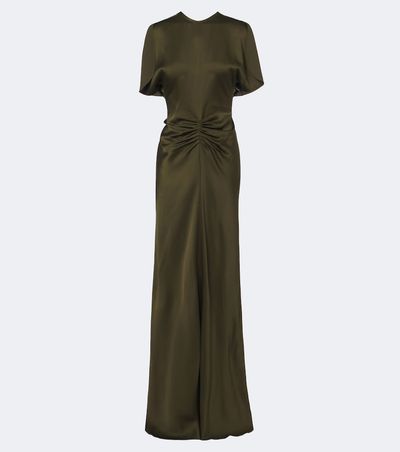 Victoria Beckham Victoria Beckham Isabella ruched satin gown