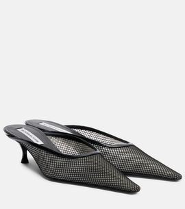 Victoria Beckham Victoria Beckham Leather-trimmed mesh mules