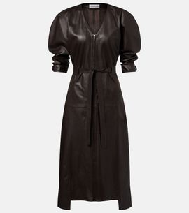 Victoria Beckham Victoria Beckham Leather midi dress
