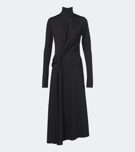 Victoria Beckham Victoria Beckham Letice gathered turtleneck jersey midi dress