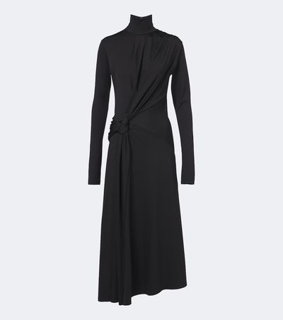 Victoria Beckham Victoria Beckham Letice gathered turtleneck jersey midi dress