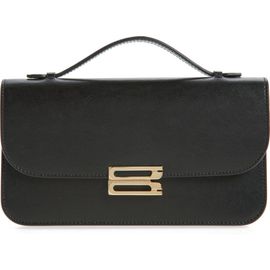 Victoria Beckham Victoria Beckham Midi Dorian Leather Top Handle Pouchette Bag