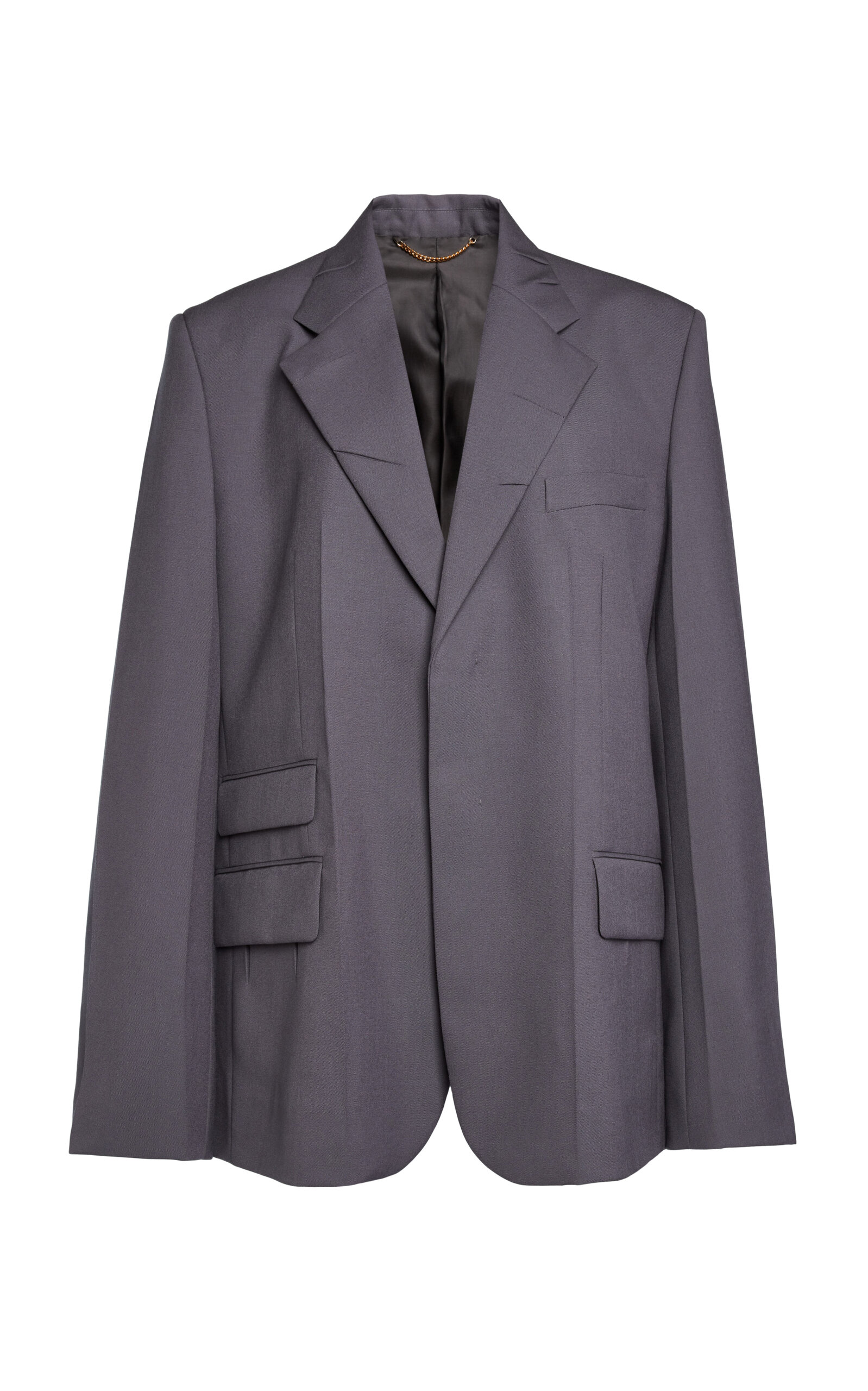 Victoria Beckham Victoria Beckham Oversized Notch Lapel Jacket Dark Grey UK 10