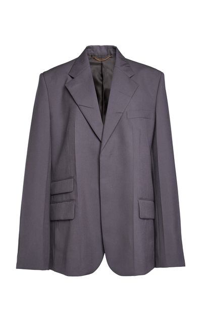 Victoria Beckham Victoria Beckham Oversized Notch Lapel Jacket Dark Grey UK 10