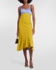 Victoria Beckham Victoria Beckham Paneled satin and cady midi dress - 2