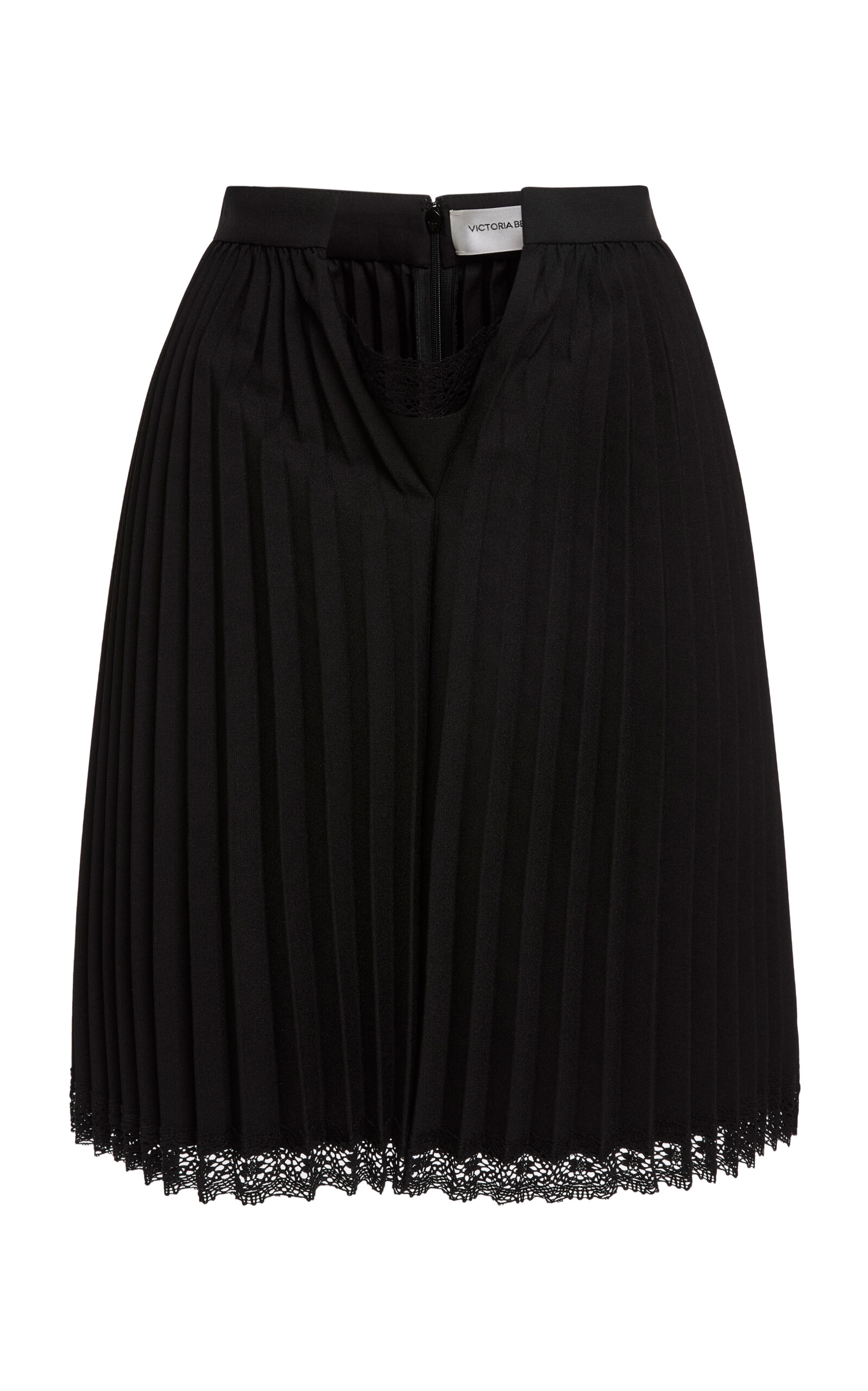 Victoria Beckham Victoria Beckham Pleated Cotton Mini Skirt