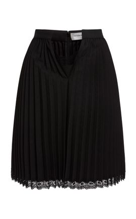Victoria Beckham Victoria Beckham Pleated Cotton Mini Skirt