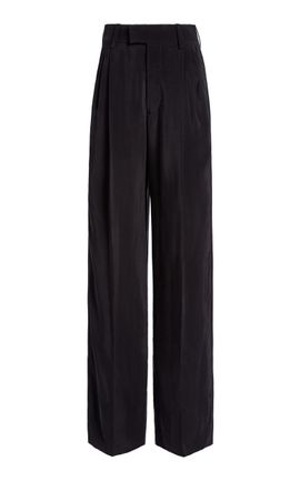 Victoria Beckham Victoria Beckham Pleated MidRise StraightLeg Trousers