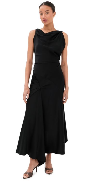 Victoria Beckham Victoria Beckham Posy Midi Dress Black