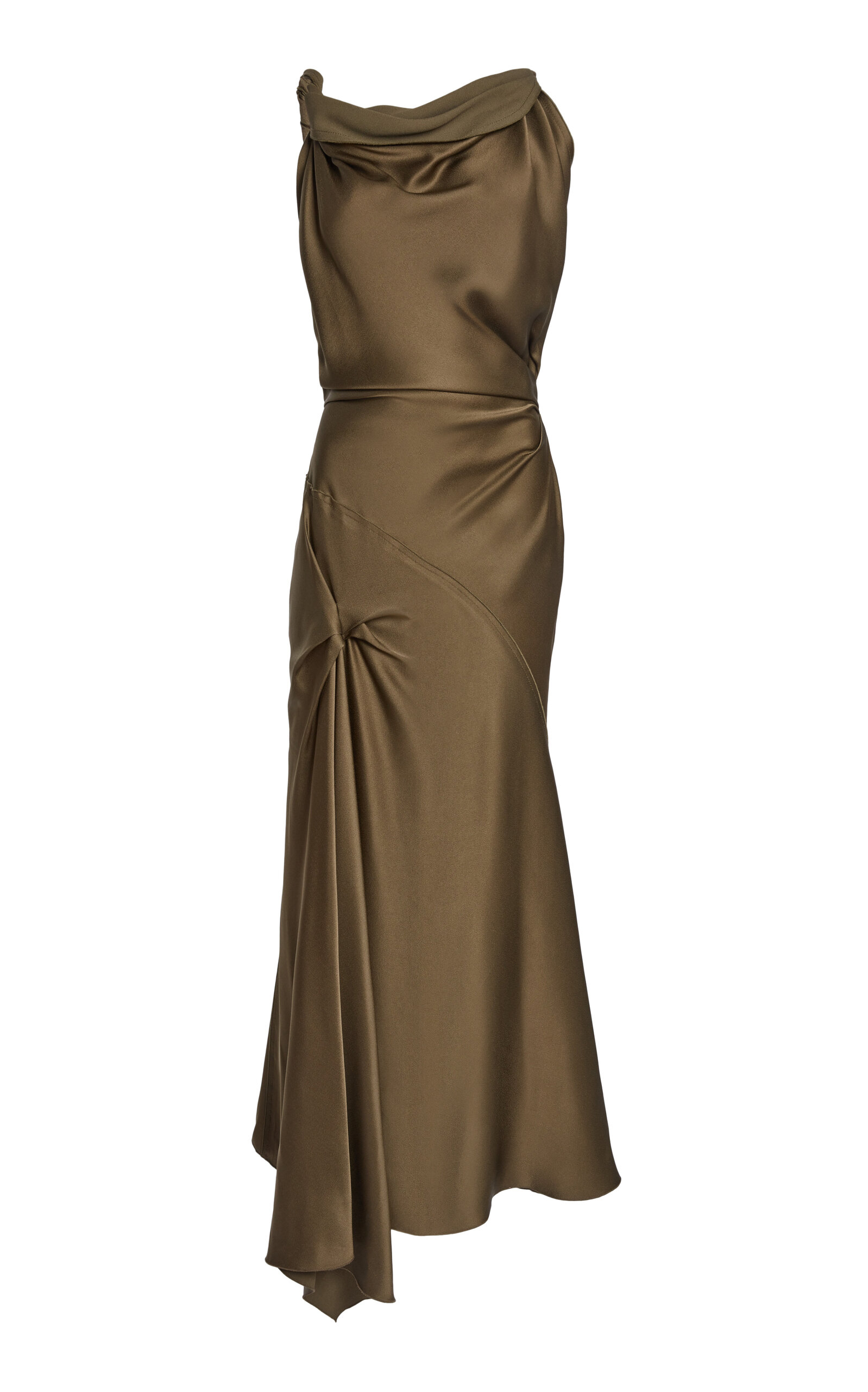 Victoria Beckham Victoria Beckham Posy TwistDetailed Midi Dress