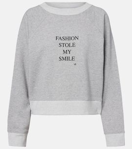 Victoria Beckham Victoria Beckham Printed cotton-blend jersey sweatshirt