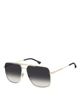Victoria Beckham Victoria Beckham Rectangular Double Bridge Sunglasses, 60mm