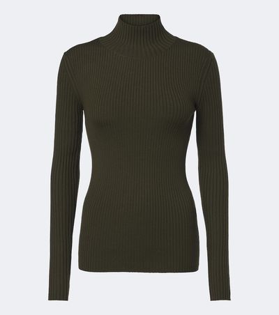 Victoria Beckham Victoria Beckham Ribbed-knit wool-blend sweater