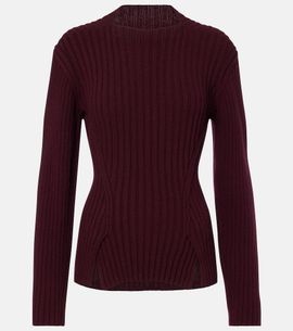 Victoria Beckham Victoria Beckham Ribbed-knit wool and cashmere sweater