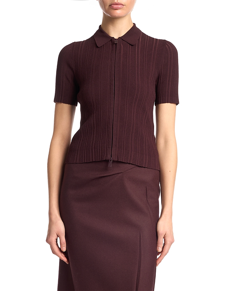 Victoria Beckham Victoria Beckham Ribbed Polo Top