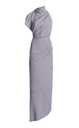 Victoria Beckham Victoria Beckham Seamed Asymmetrical Midi Dress
