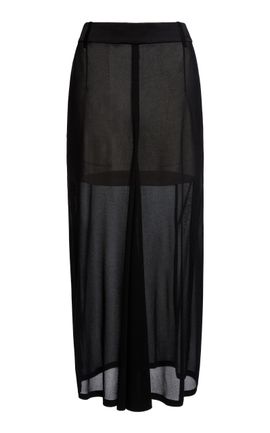 Victoria Beckham Victoria Beckham Sheer Paneled Midi Skirt