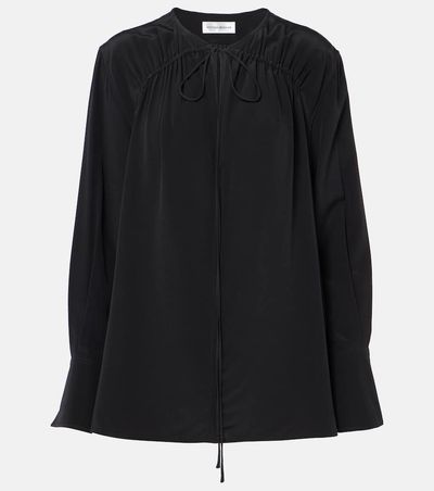 Victoria Beckham Victoria Beckham Silk tie-neck blouse