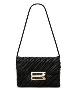 Victoria Beckham Victoria Beckham Soft Dorian Small Textured Leather Shoulder Bag