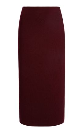 Victoria Beckham Victoria Beckham StretchMerino Wool Midi Skirt