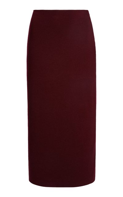 Victoria Beckham Victoria Beckham StretchMerino Wool Midi Skirt