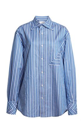 Victoria Beckham Victoria Beckham Striped ButtonDown Cotton Shirt