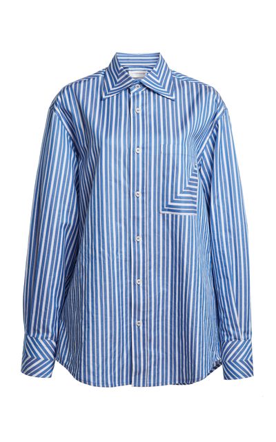 Victoria Beckham Victoria Beckham Striped ButtonDown Cotton Shirt