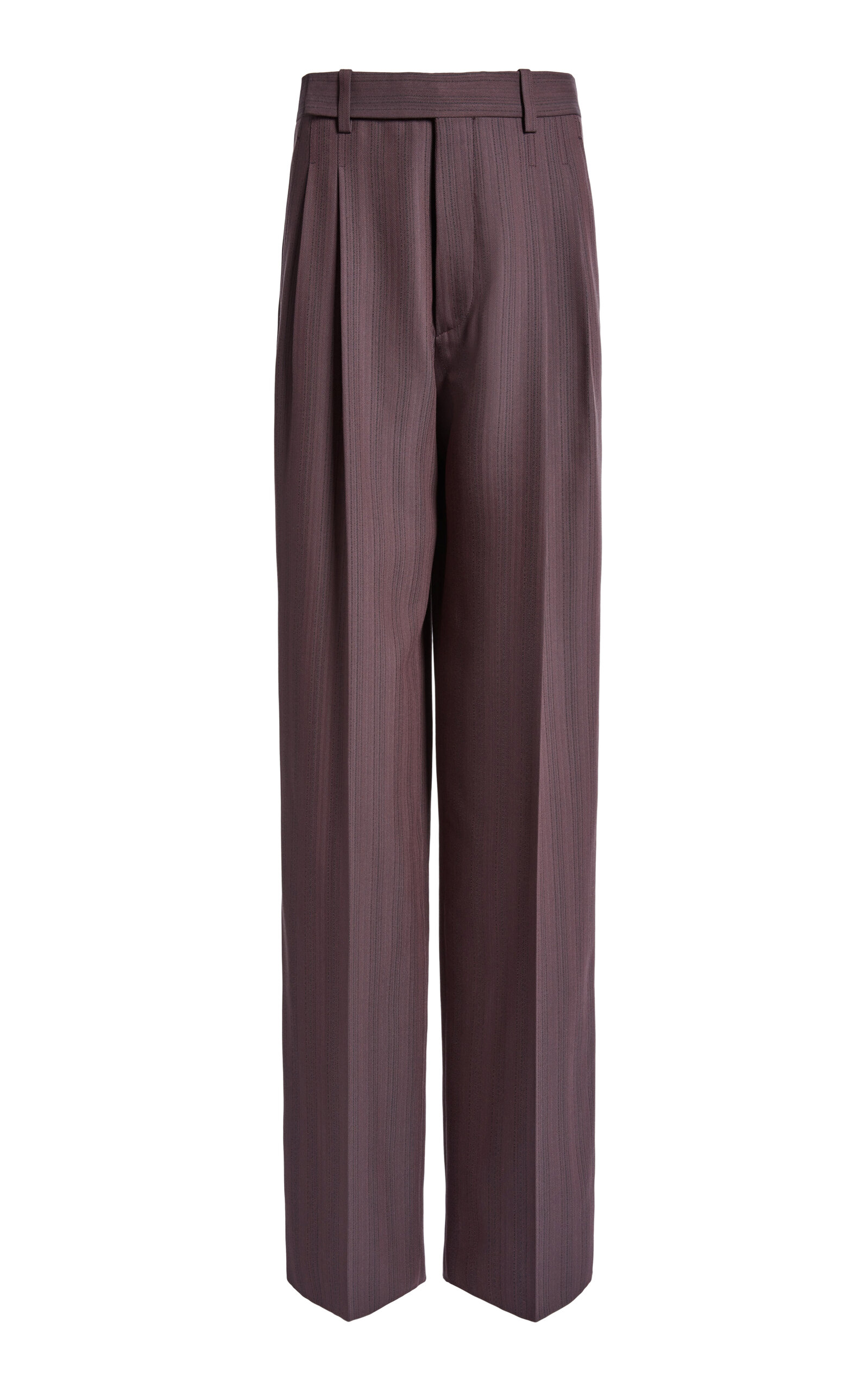 Victoria Beckham Victoria Beckham Striped MidRise Straight Leg Trousers