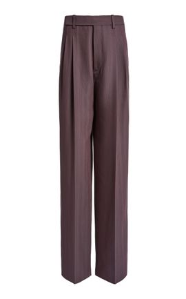 Victoria Beckham Victoria Beckham Striped MidRise Straight Leg Trousers