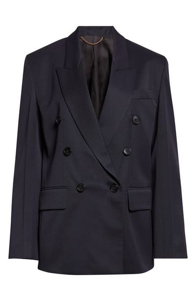Victoria Beckham Victoria Beckham Tailored Double Breasted Check Wool Blend Jacket