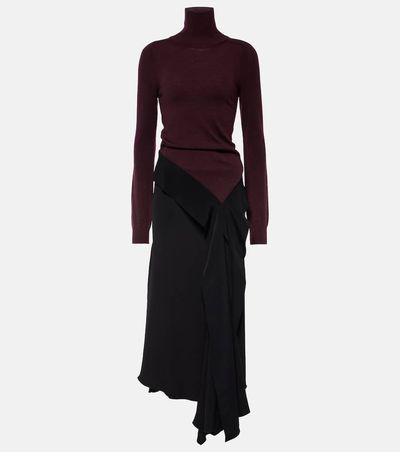 Victoria Beckham Victoria Beckham Tie-detail wool midi dress