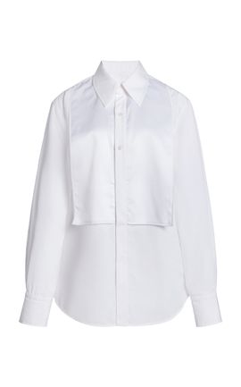 Victoria Beckham Victoria Beckham Tuxedo Bib Cotton Shirt