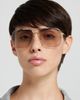 Victoria Beckham Victoria Beckham VB 1019/S 60mm Rectangular Aviator Sunglasses - 3