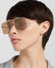Victoria Beckham Victoria Beckham VB 1019/S 60mm Rectangular Aviator Sunglasses - 5