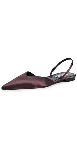 Victoria Beckham Victoria Beckham Victoria Asymmetric Slingback Flats Maroon