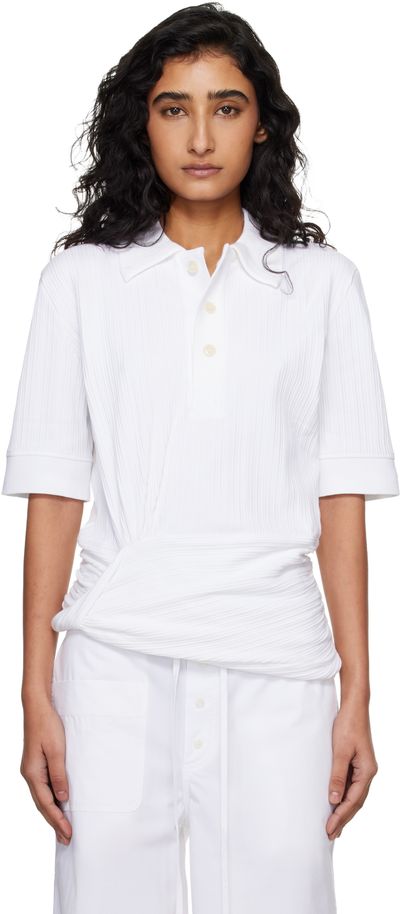 Victoria Beckham Victoria Beckham White Twist Polo