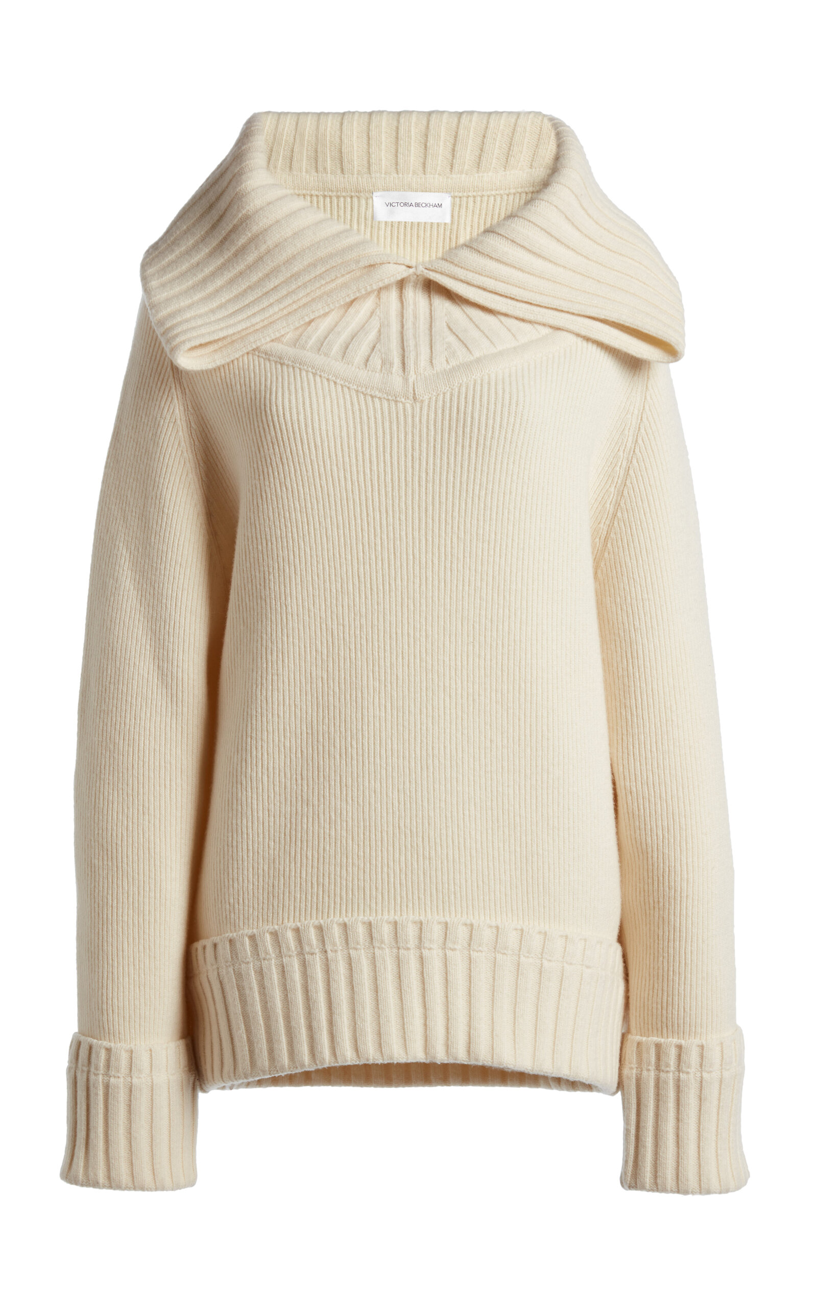 Victoria Beckham Victoria Beckham WideCollar LambswoolBlend Sweater