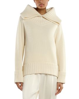 Victoria Beckham Victoria Beckham Wool-Blend Wide Collar Sweater
