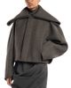 Victoria Beckham Victoria Beckham Wool Blend Folded Collar Bomber Jacket - 1