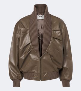 Victoria Beckham Victoria Beckham Zana leather bomber jacket