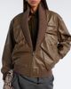 Victoria Beckham Victoria Beckham Zana leather bomber jacket - 2